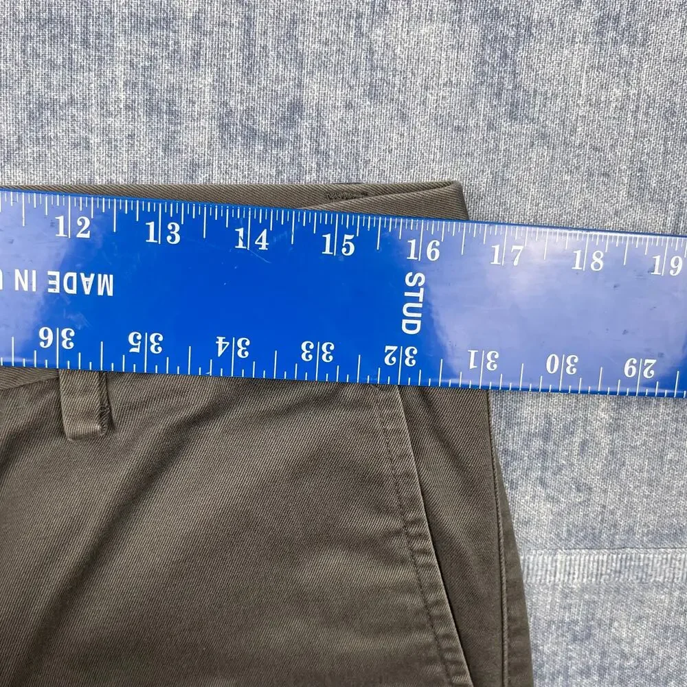 Dockers D2 Straight Fit Chino Pants Men’s 34x32 Gray Flat Front 100% Cotton